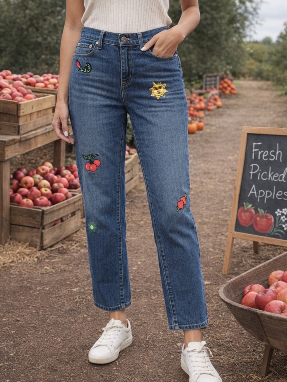 Levi’s 511 Slim Jeans 4 Short NWT — Rare Embroidered Patch Denim